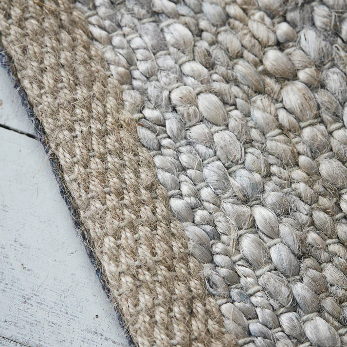 Hemp, Wool, and Jute Grey Rug