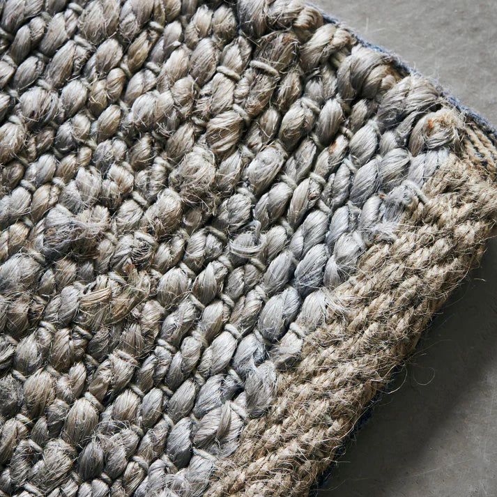 Hemp, Wool, and Jute Grey Rug