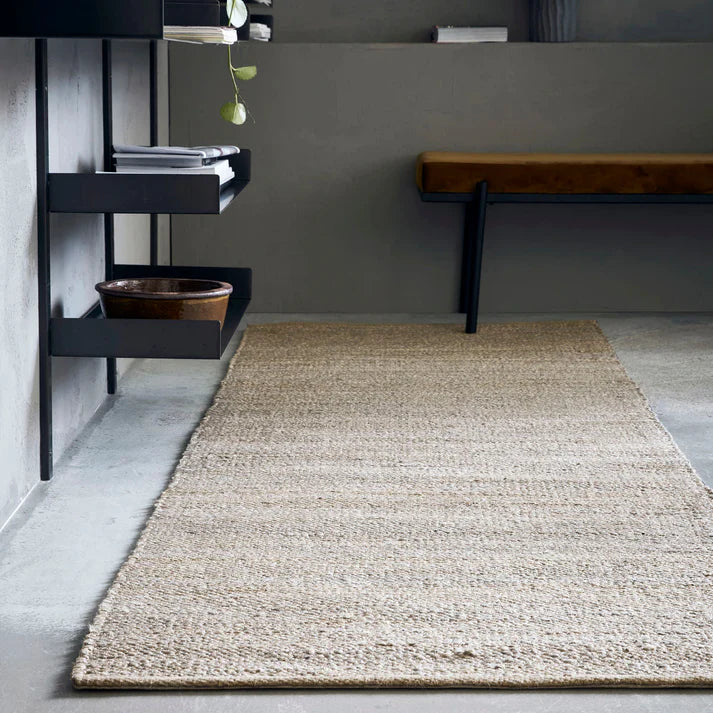 Hemp, Wool, and Jute Grey Rug