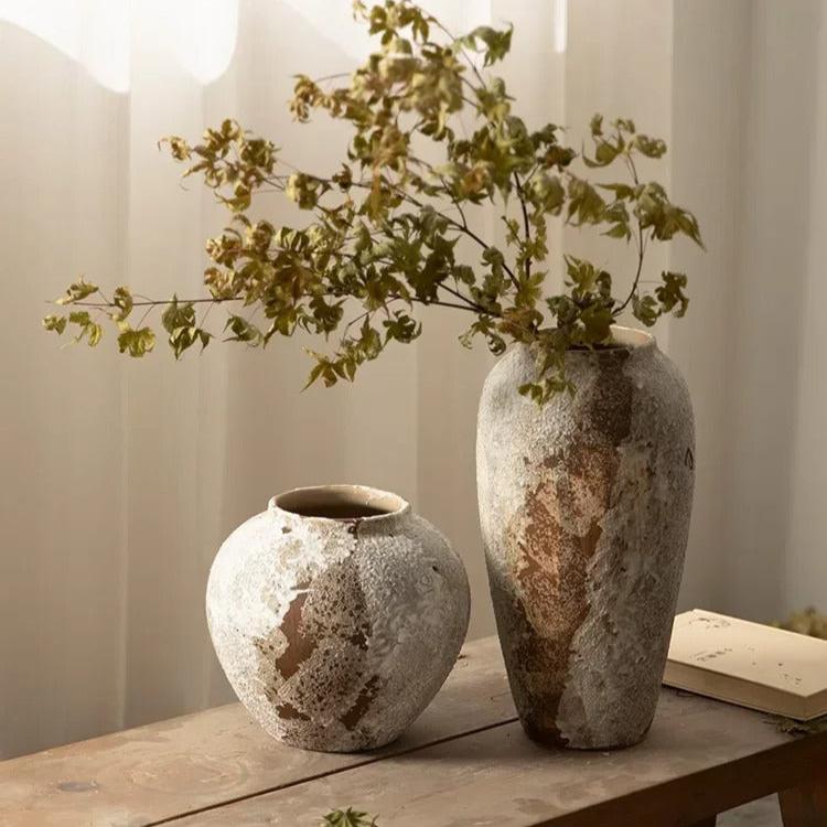 Aged Mud Ceramic Vase