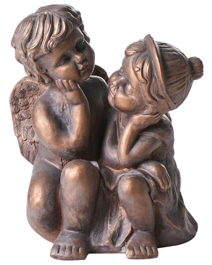 Distressed Brown Child Figurine 32cm Indoor Outdoor