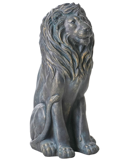 Everstone Lion Figurine 94cm Premium Indoor Outdoor Accent Piece With Distressed Finish