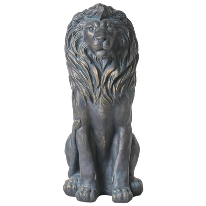 Everstone Lion Figurine 94cm Premium Indoor Outdoor Accent Piece With Distressed Finish