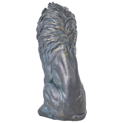Everstone Lion Figurine 94cm Premium Indoor Outdoor Accent Piece With Distressed Finish
