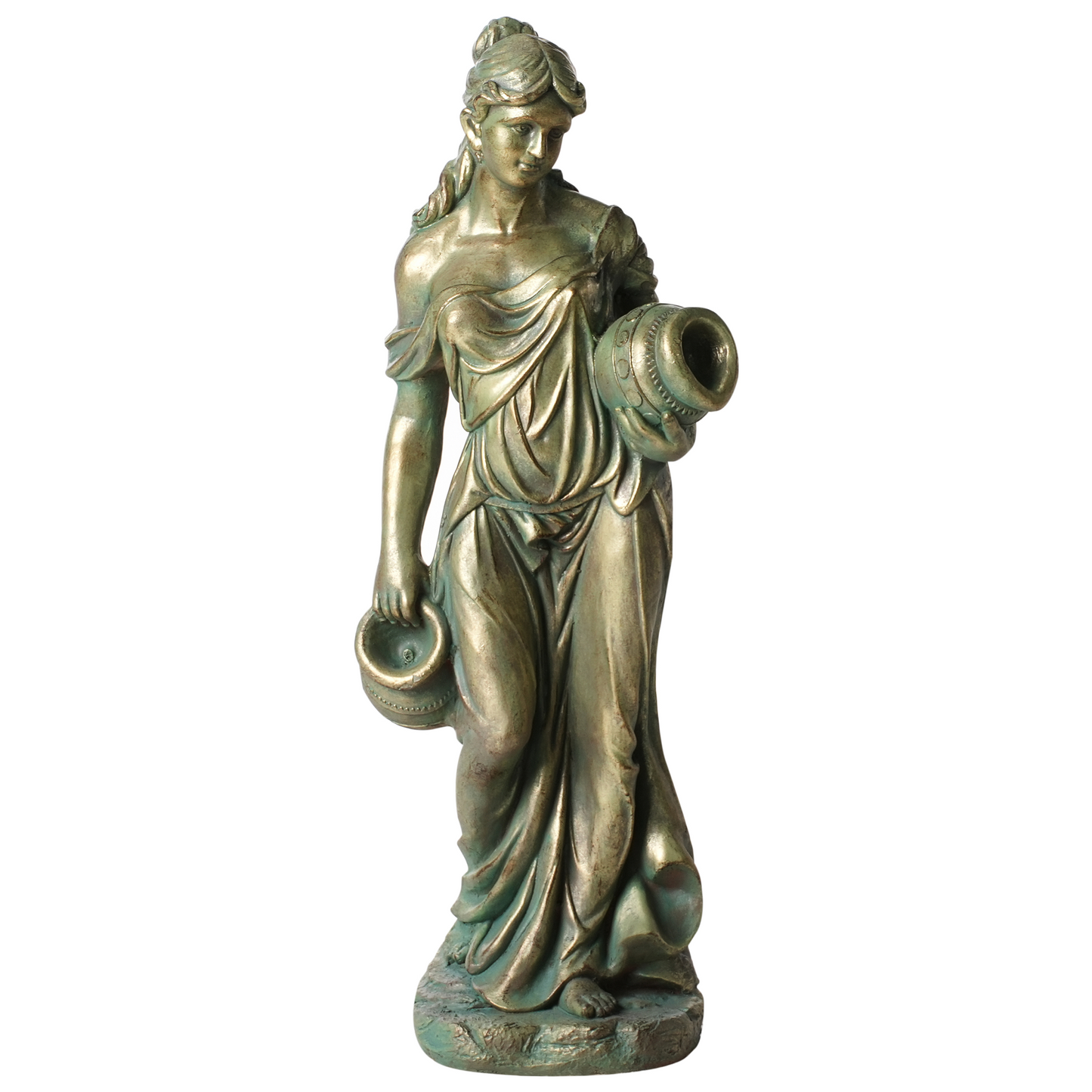 Heritage Woman Water Carrier Figurine Greek 115cm Green