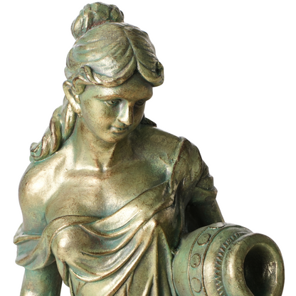Heritage Woman Water Carrier Figurine Greek 115cm Green