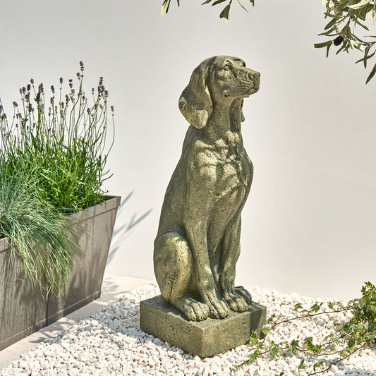 Green Dog Figurine 73cm Indoor Outdoor Decor Accent Piece