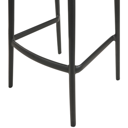 Garden Bar Chairs Set 2 Black Polypropylene Weather Resistant