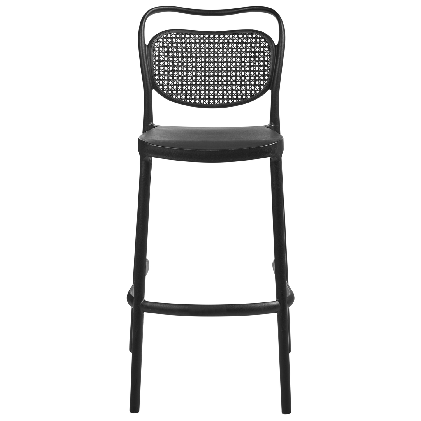 Home Set of 2 Black Retro Bar Chairs Weatherproof Indoor Outdoor