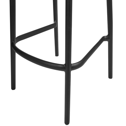 Home Set of 2 Black Retro Bar Chairs Weatherproof Indoor Outdoor