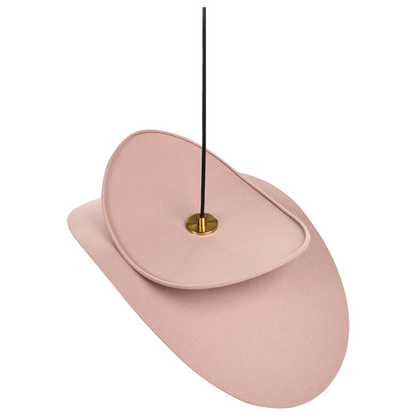Pendant Lamp Brown Linen 105cm Open Bulb Modern Hanging