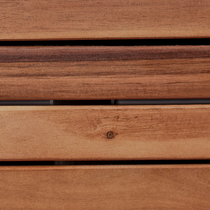 Outdoor Kitchen Cabinet Brown Acacia Wood Steel Top Door