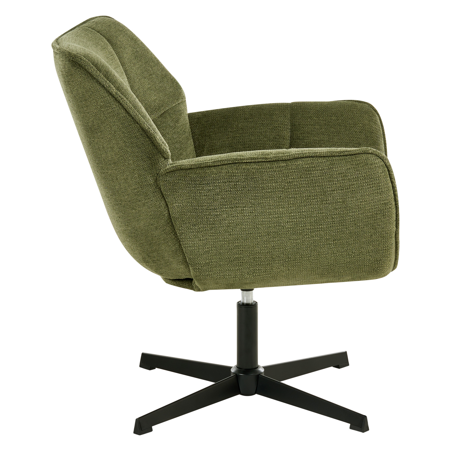 Accent Armchair Green Swivel Polyester Retro Design Large