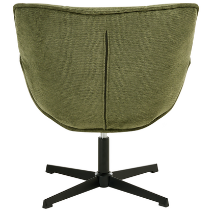Accent Armchair Green Swivel Polyester Retro Design Large