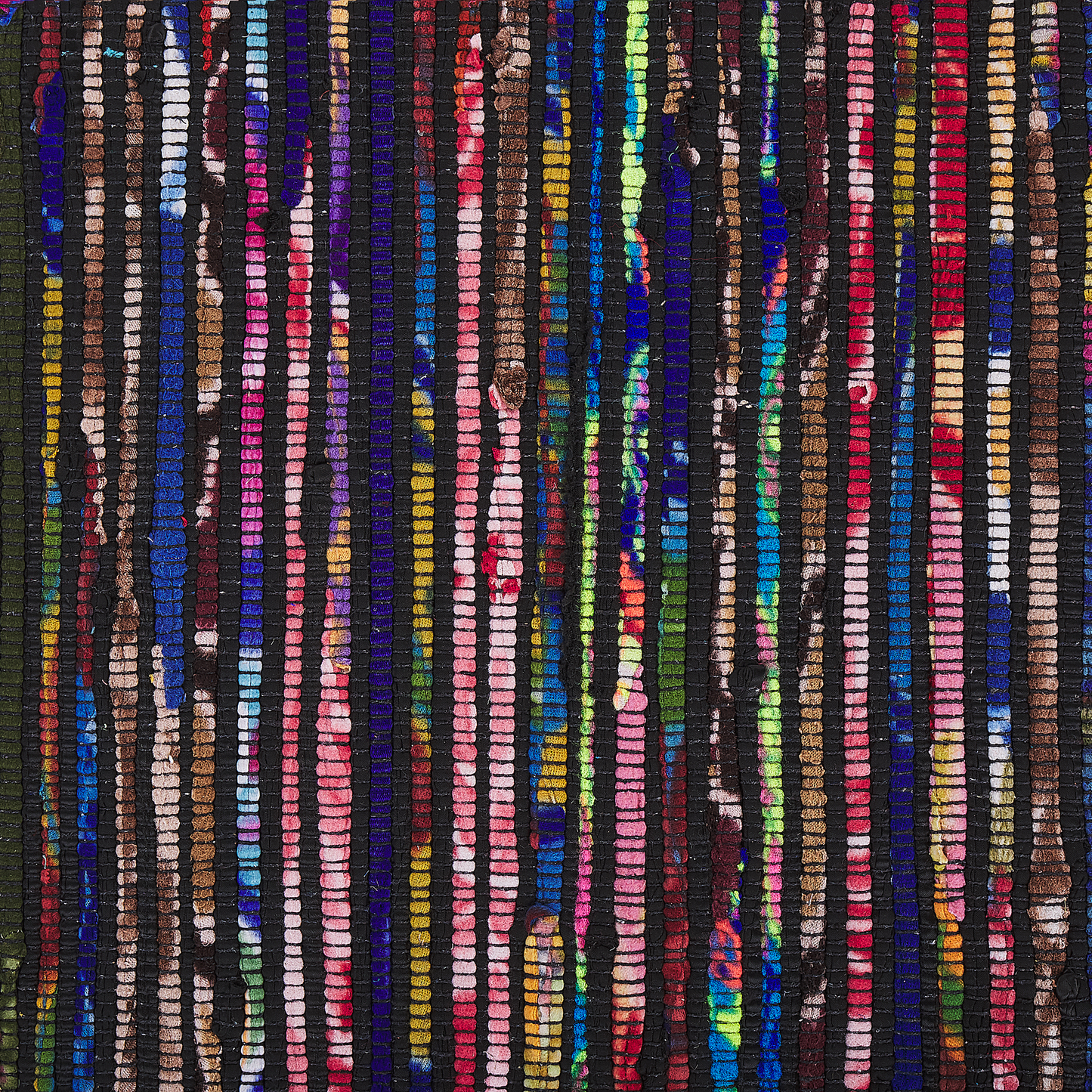 Rug Dark Multicolour Cotton 140 x 200 Handmade Boho Eclectic