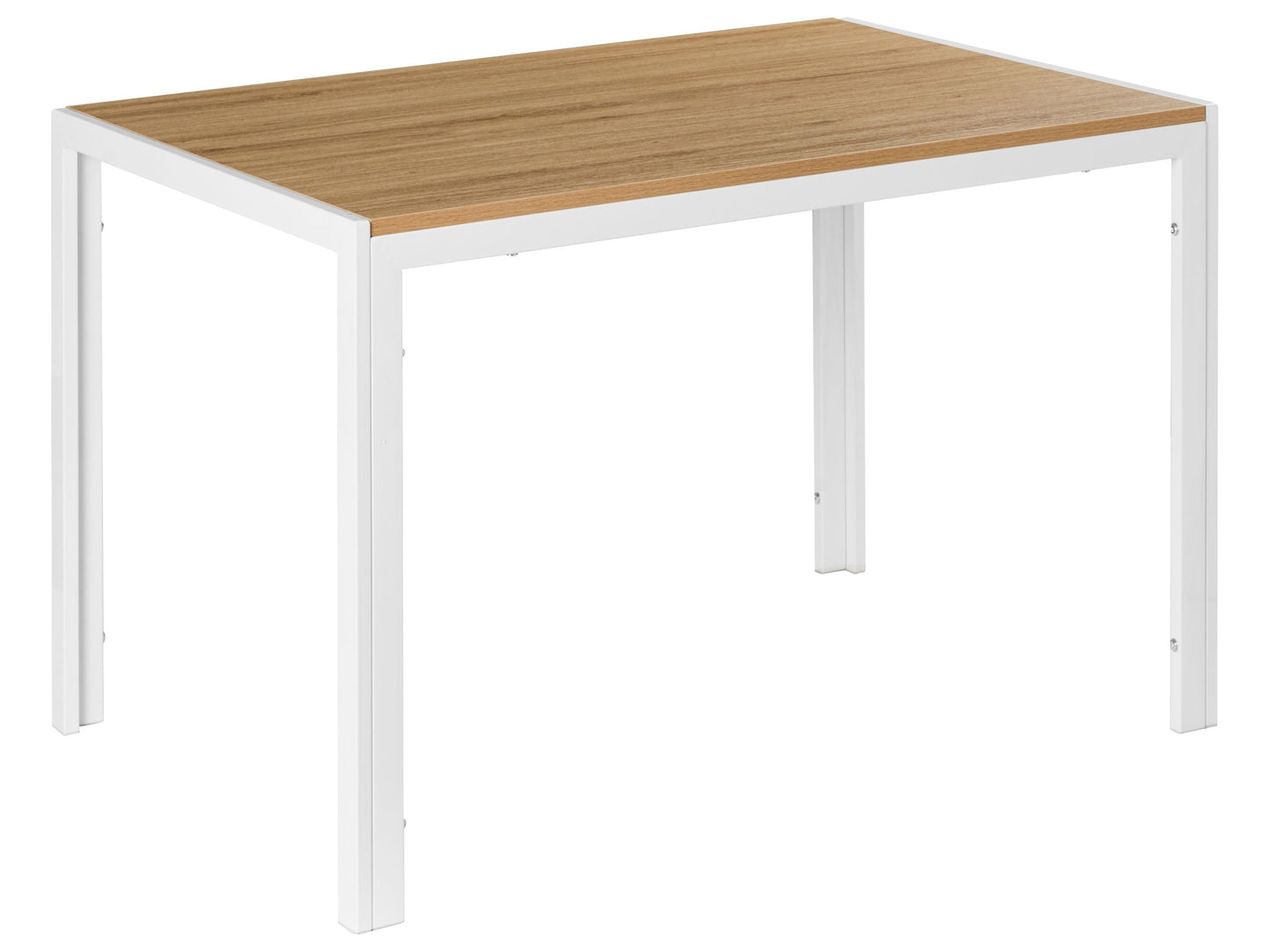 Aura Home Dining Table Light Brown and White MDF Metal Base 120x70 Cm