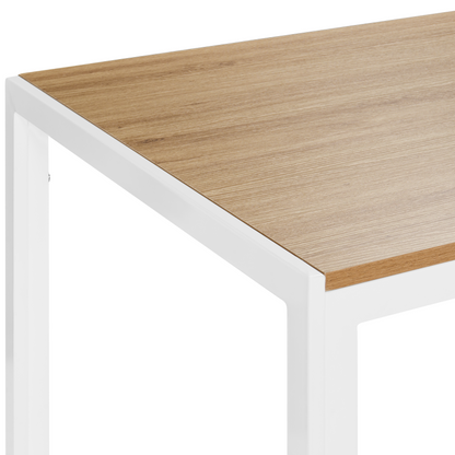 Aura Home Dining Table Light Brown and White MDF Metal Base 120x70 Cm