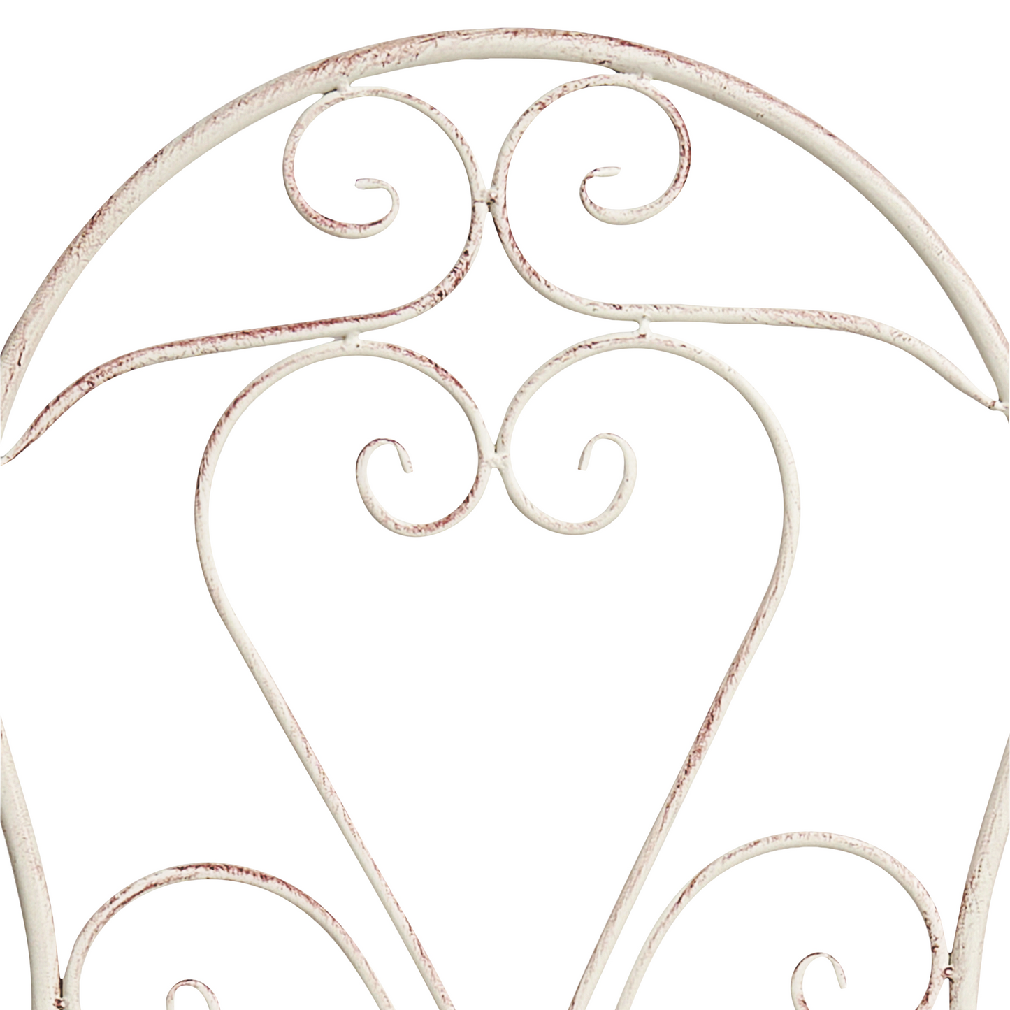 Heritage Garden Floral Folding Iron Chairs Set of 2 Light Beige