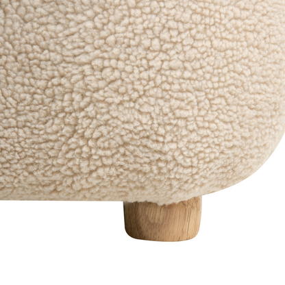 Unicorn Kids Chair Light Beige Boucle Upholstery