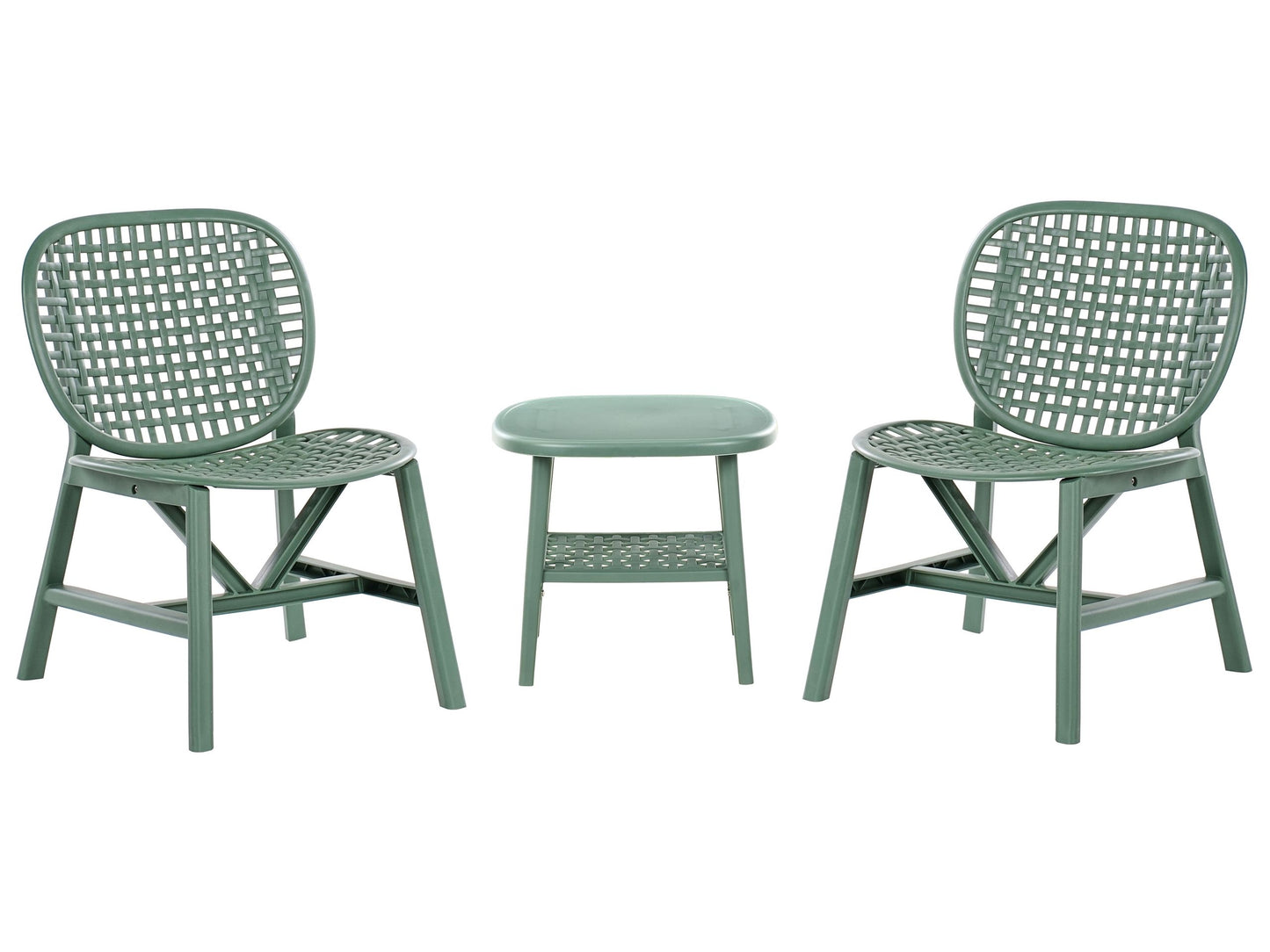 Bar Green Bistro Set With Table And Low Chairs