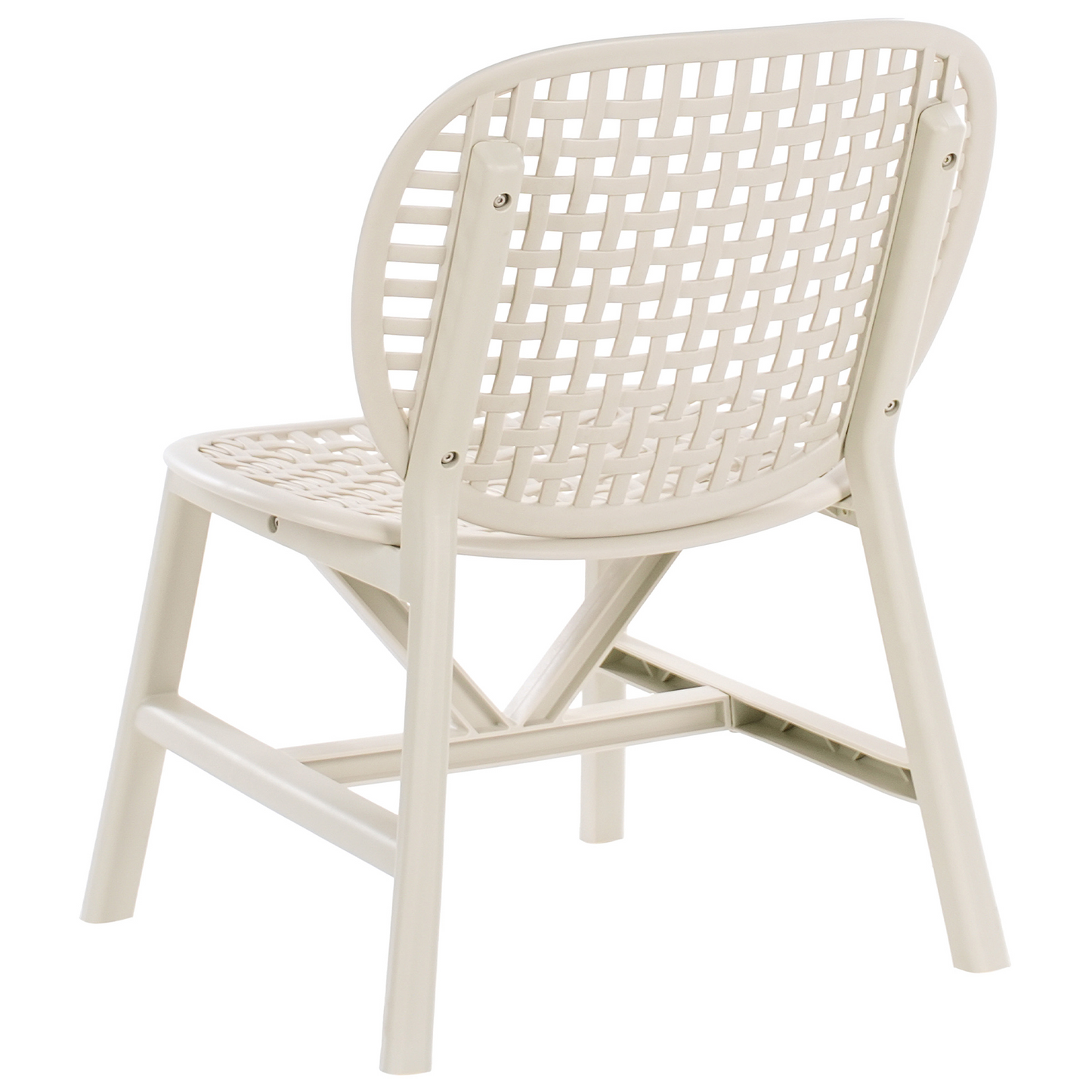 Garden Bistro Set Outdoor Off White Table And Low Chairs