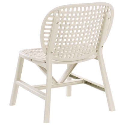 Garden Bistro Set Outdoor Off White Table And Low Chairs