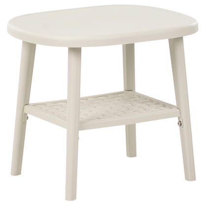 Garden Bistro Set Outdoor Off White Table And Low Chairs