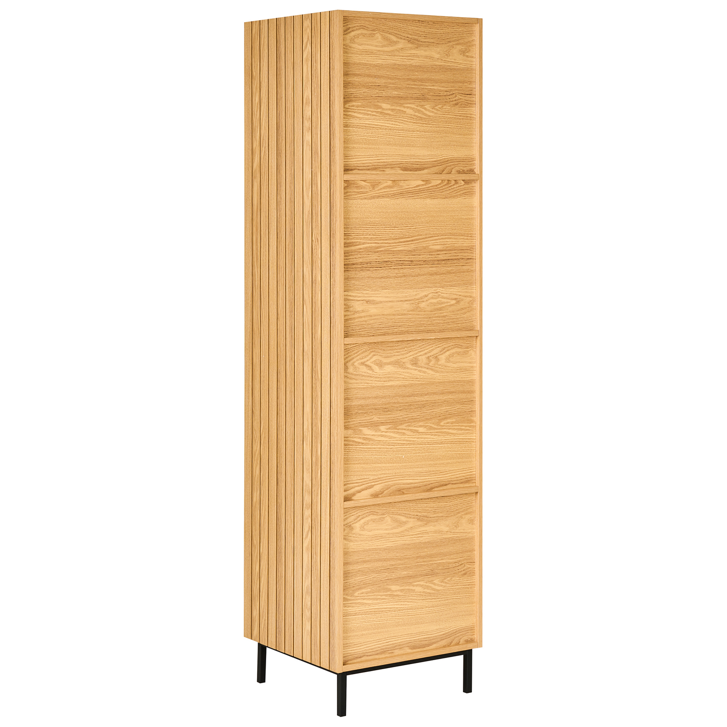 4 Tier Shelving Unit Light Brown Freestanding Open Shelves Modular Dressing Unit For Hallway And Bedroom
