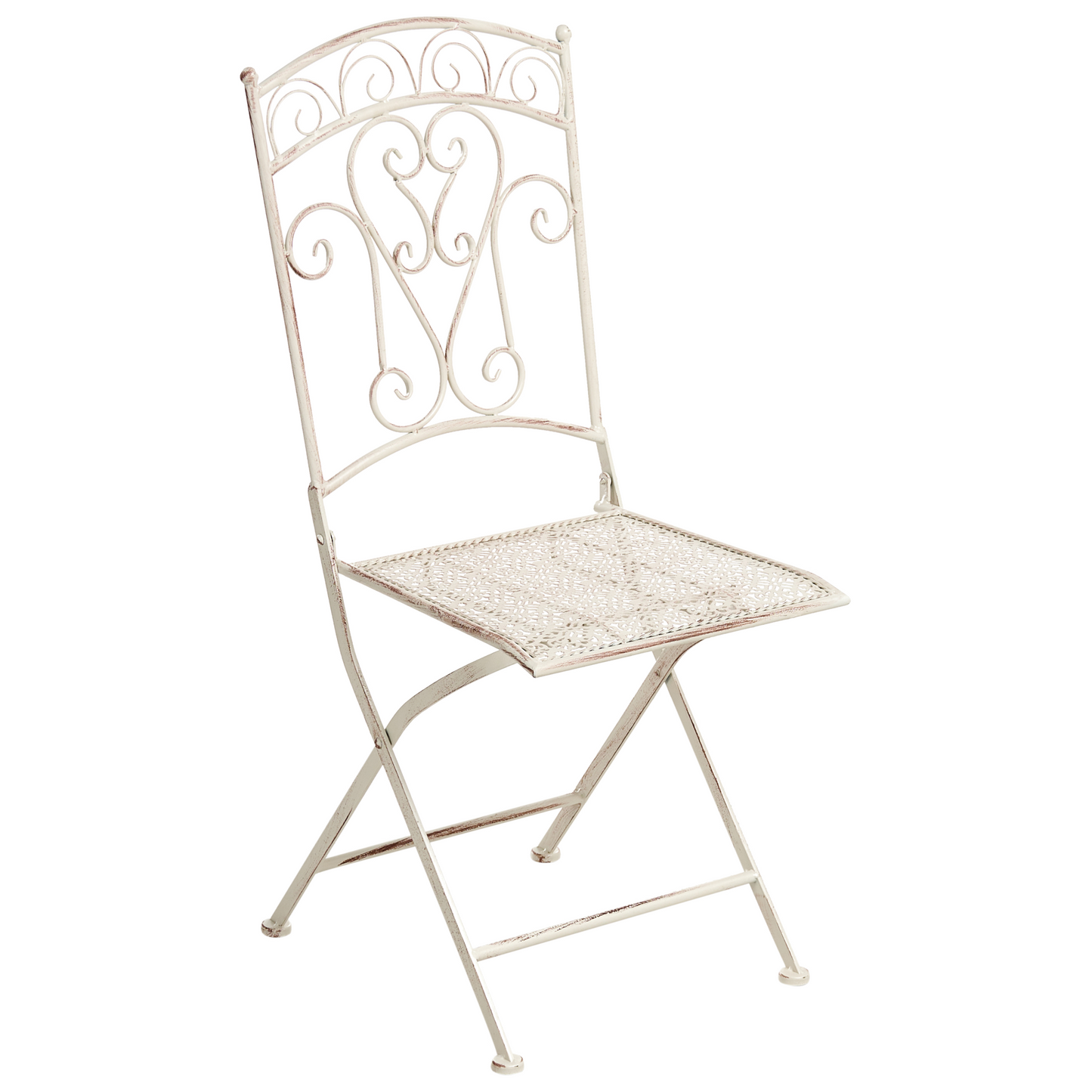 Garden Chairs Set Two Light Beige Folding Vintage Outdoor