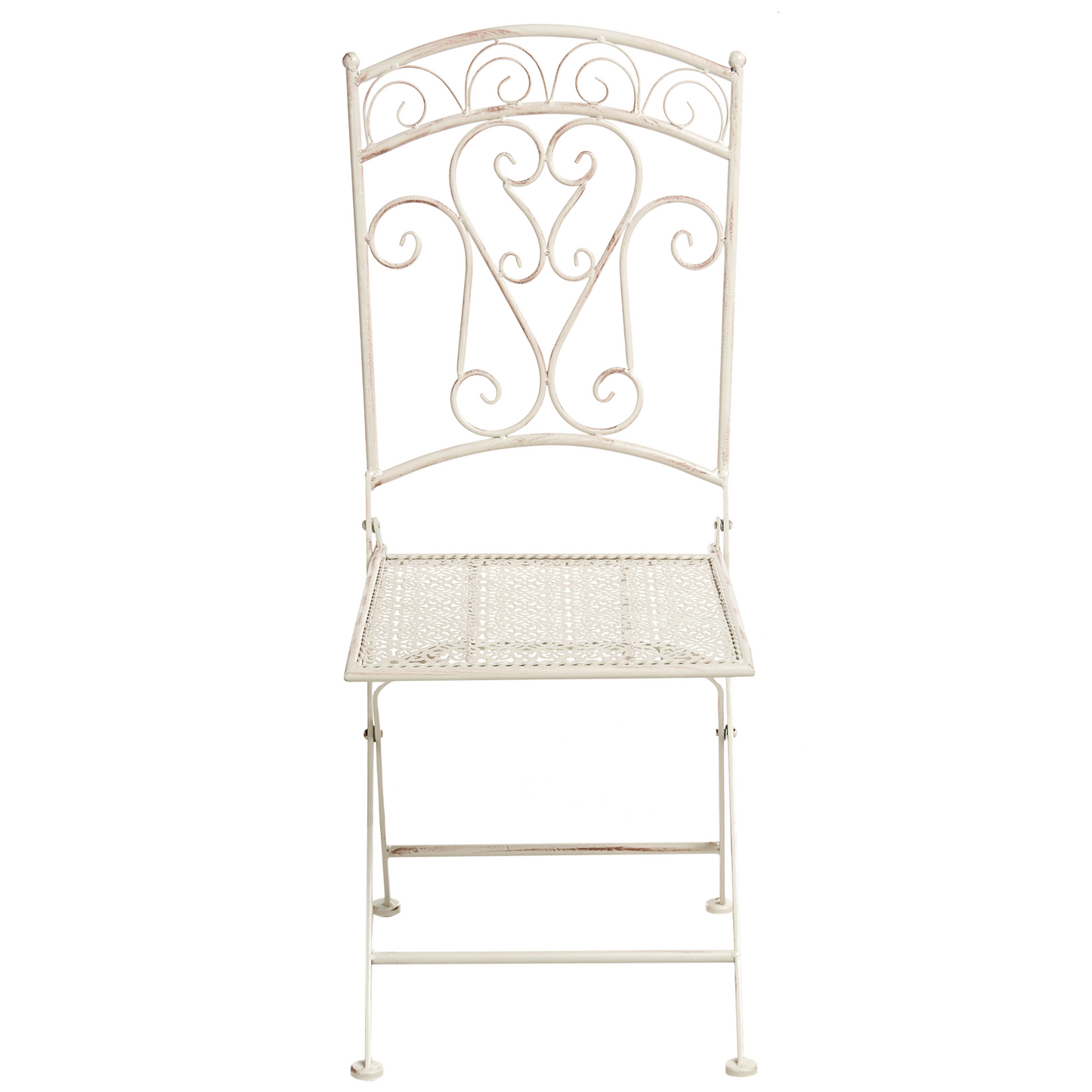 Garden Chairs Set Two Light Beige Folding Vintage Outdoor