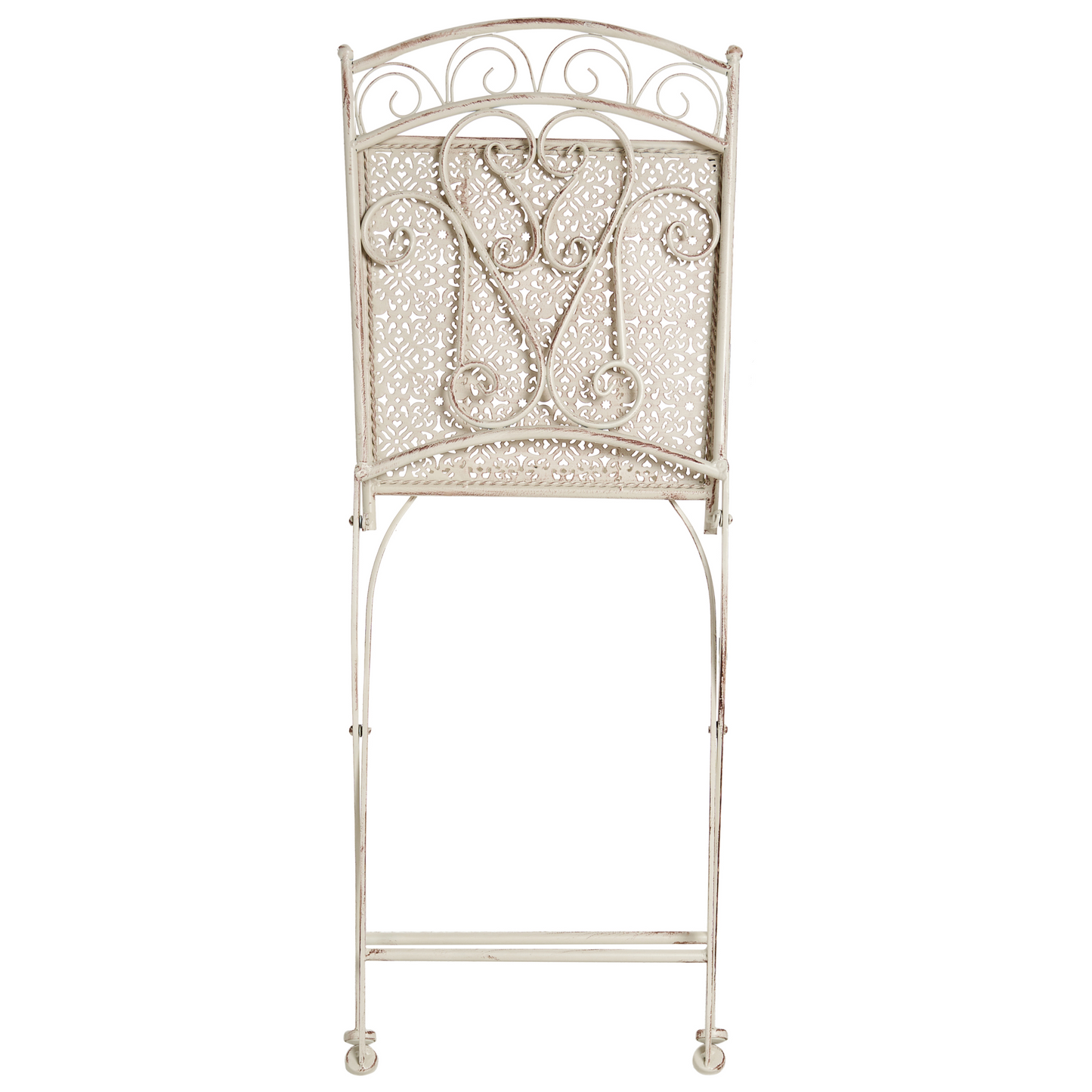 Garden Chairs Set Two Light Beige Folding Vintage Outdoor