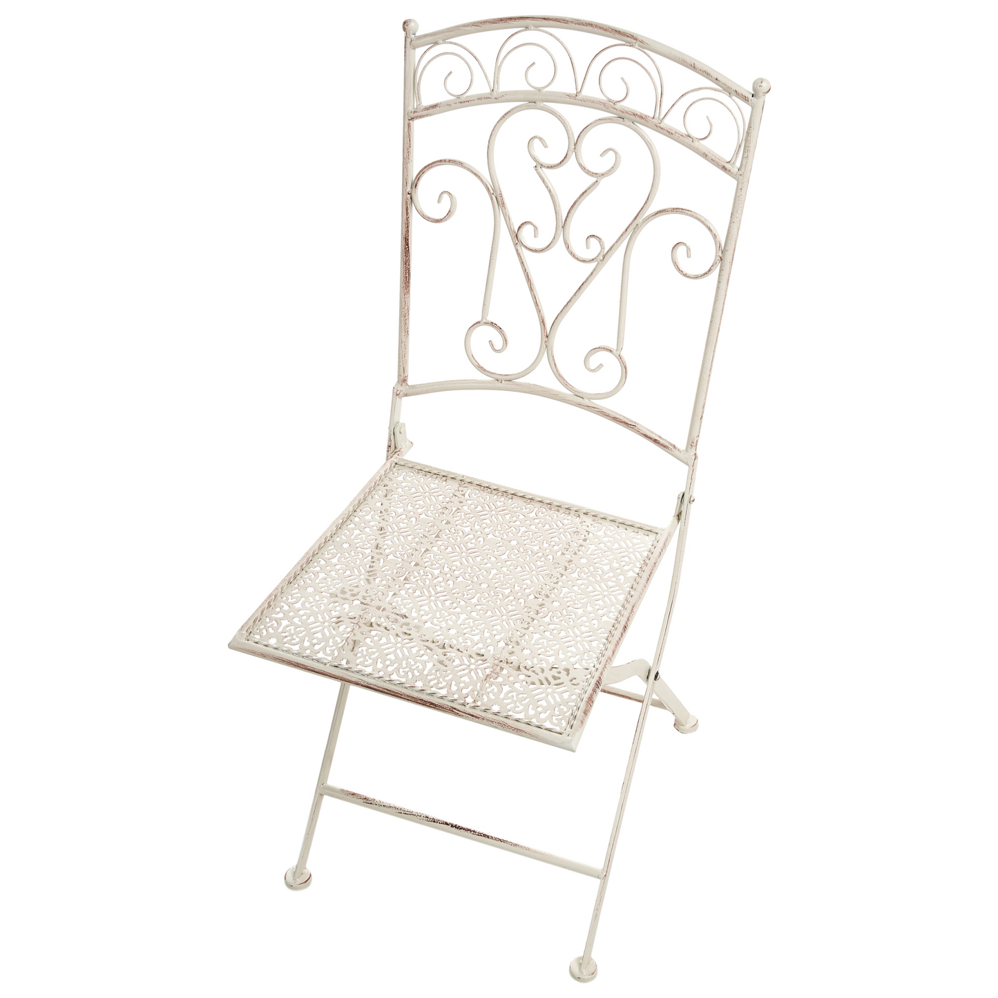 Garden Chairs Set Two Light Beige Folding Vintage Outdoor