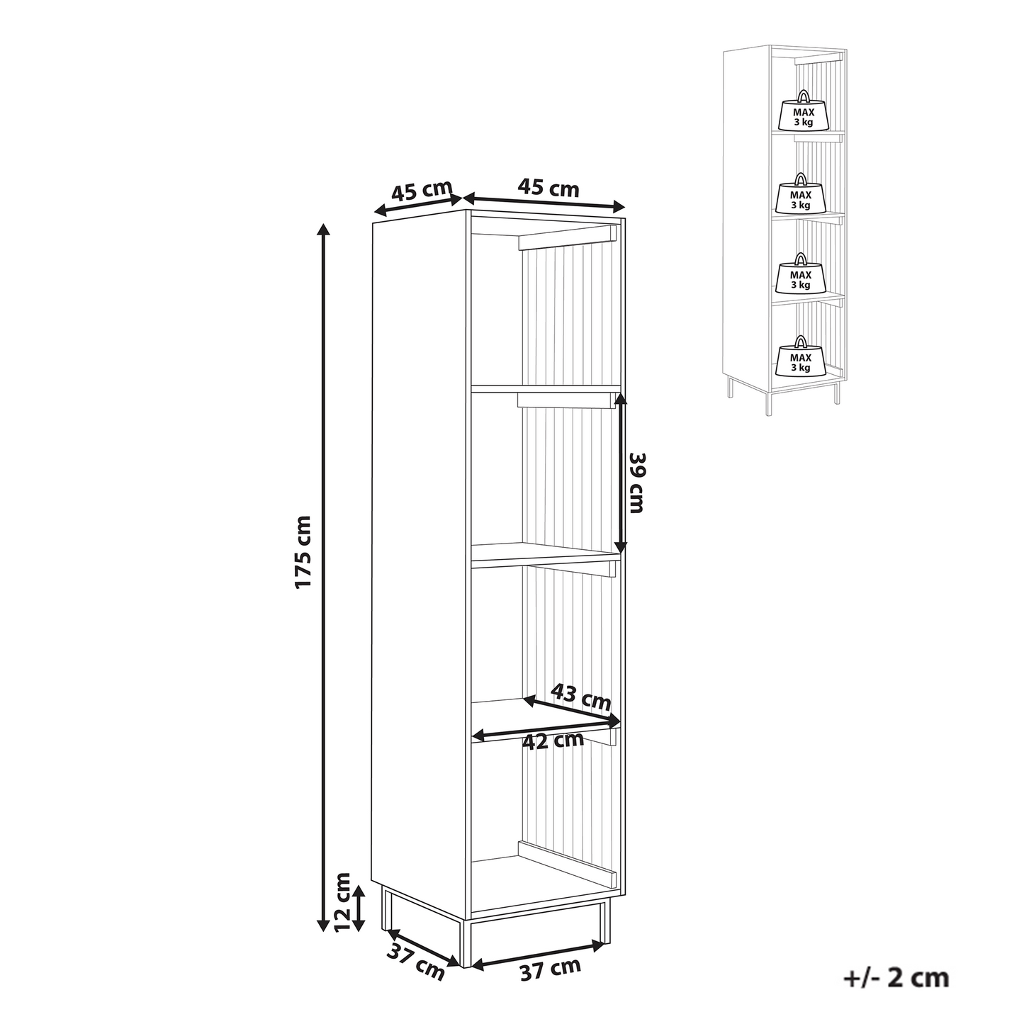 4 Tier Shelving Unit Light Brown Freestanding Open Shelves Modular Dressing Unit For Hallway And Bedroom