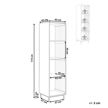 4 Tier Shelving Unit Light Brown Freestanding Open Shelves Modular Dressing Unit For Hallway And Bedroom