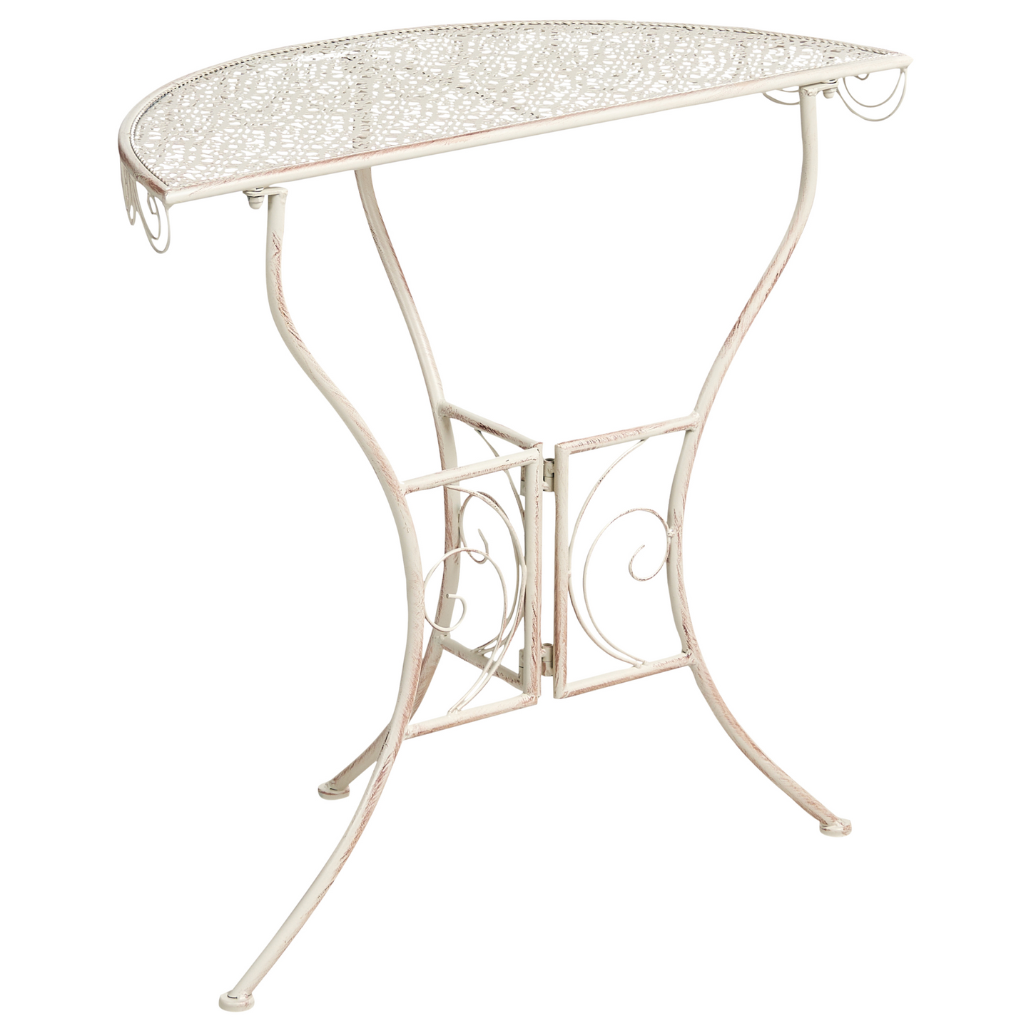 Vintage Bistro Set Outdoor Table And Chairs Light Beige Metal Iron Frame E Coated Rust Resistant