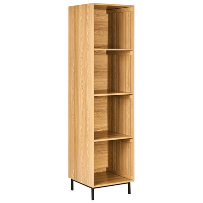 Everhome 9 Shelf Open Wardrobe Light Brown Freestanding Hallway