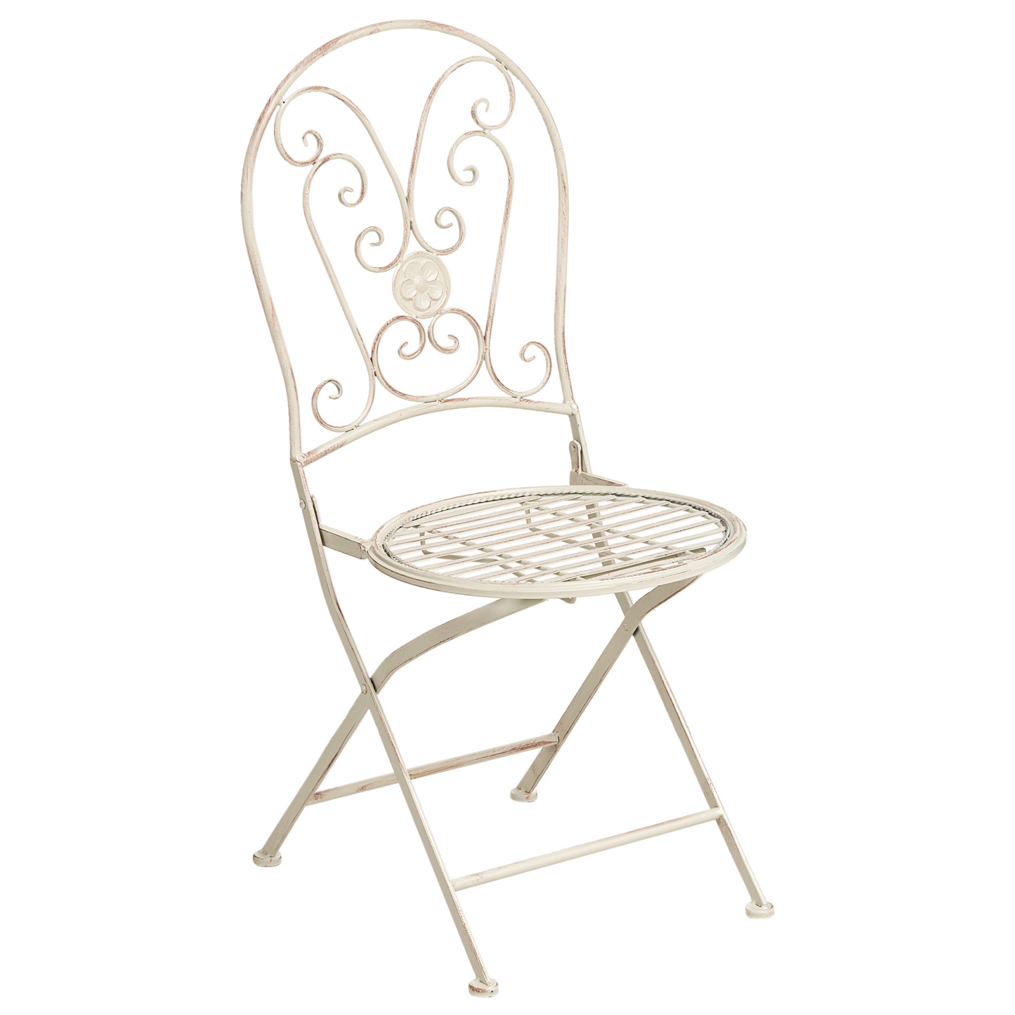Set Of 2 Vintage Folding Garden Chairs Light Beige