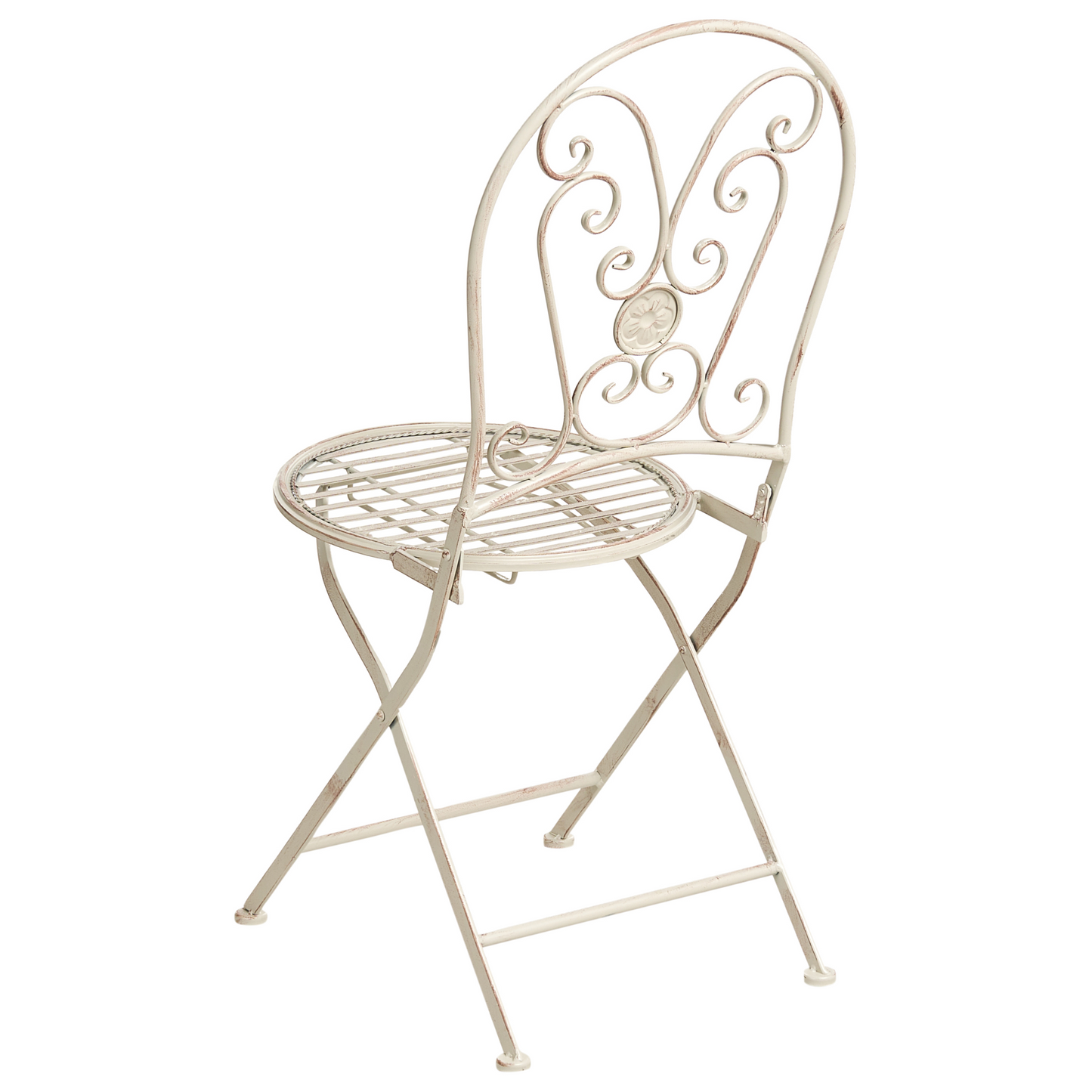 Set Of 2 Vintage Folding Garden Chairs Light Beige