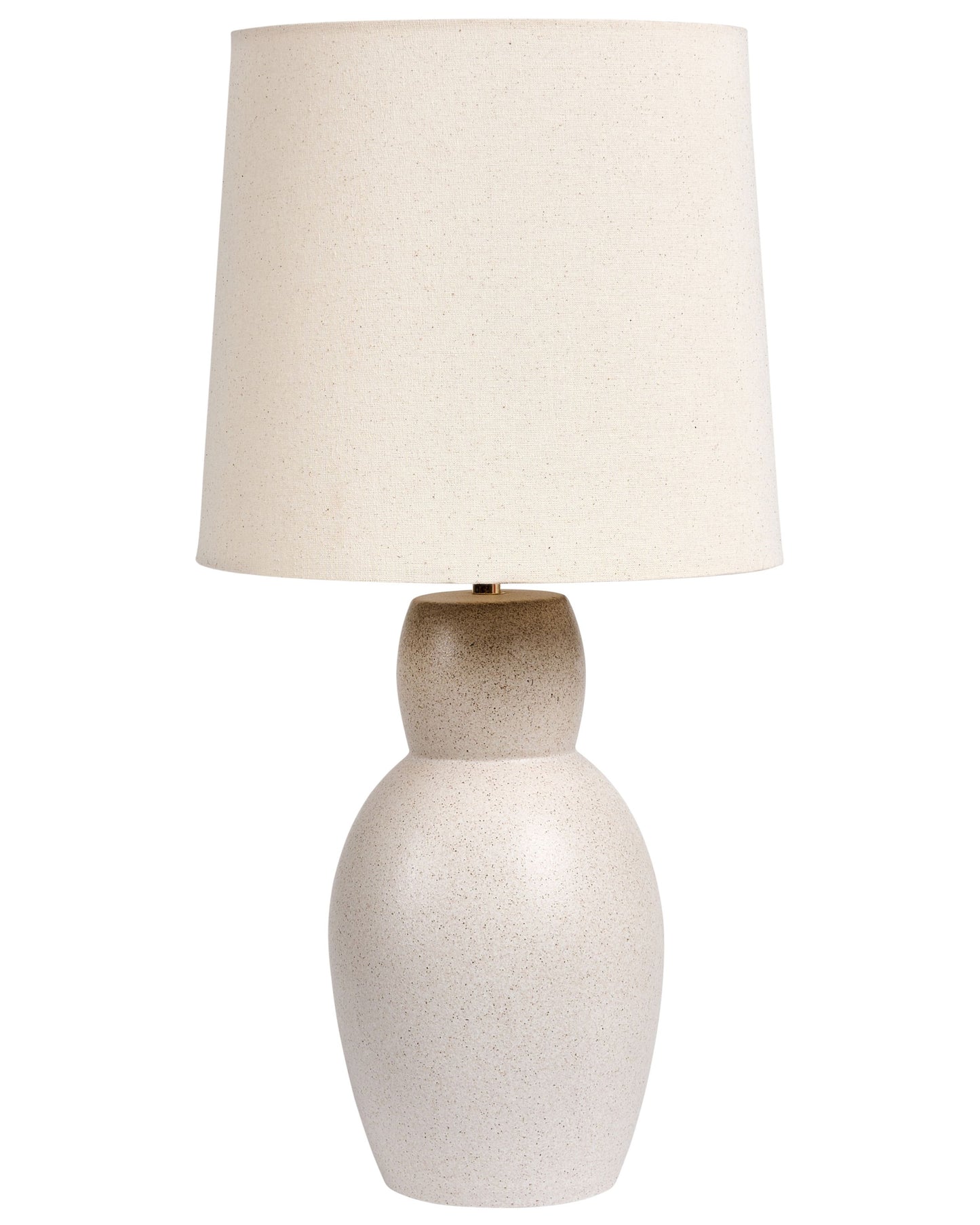 Home Beige Ceramic Table Lamp With Linen Shade