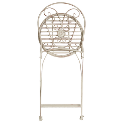 Set Of 2 Vintage Folding Garden Chairs Light Beige