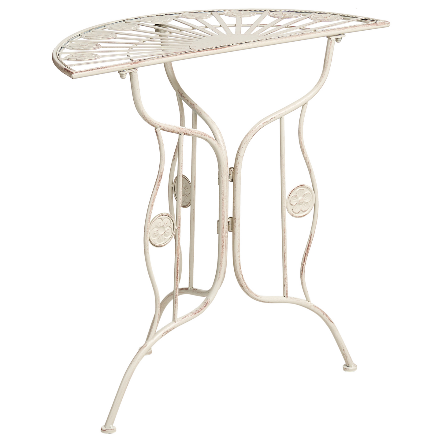 Heritage Vintage Garden Bistro Table Beige Outdoor 80 x 37cm