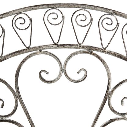 Set Of 2 Vintage Folding Garden Chairs Grey Iron Frame