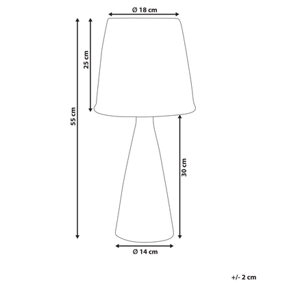 White Ceramic Table Lamp With Rattan Shade