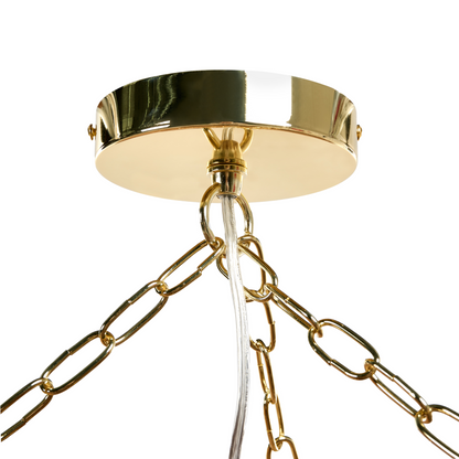 Pendant Lamp Natural Rattan Scallop Flush Mount Vintage
