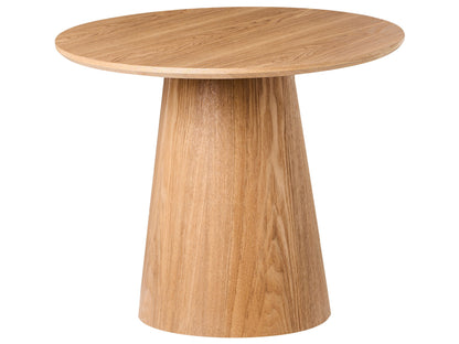 NordicNest Coffee Table Ash Veneer 60x60cm Light Brown MDF Top