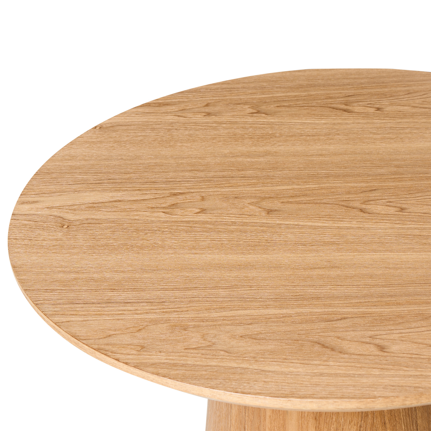 NordicNest Coffee Table Ash Veneer 60x60cm Light Brown MDF Top