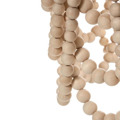 Handmade Chandelier Pendant Light Brown Rubberwood Beads