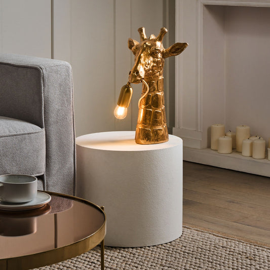 Giraffe Glam Giraffe Shaped Table Lamp Gold Polyresin Bedside Light