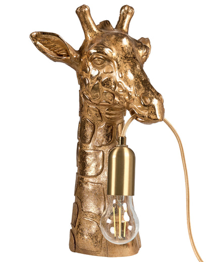 Giraffe Glam Giraffe Shaped Table Lamp Gold Polyresin Bedside Light