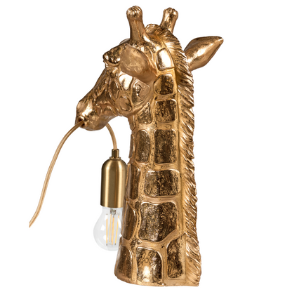 Giraffe Glam Giraffe Shaped Table Lamp Gold Polyresin Bedside Light
